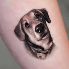 Hund tatuering, Dog tattoo.