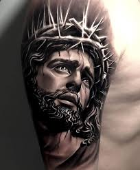 Jesus tatuering, Jesus tattoo.