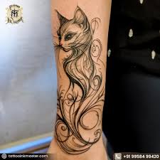 1 Katt tatuering, Cat tattoo.
