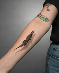 Krokodil, alligator tatuering, crocodile, alligator tattoo.
