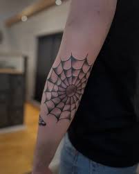 Spindel väv tatuering, Spider web tattoo.
