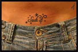 Sug den tatuering, Suck it tattoo.