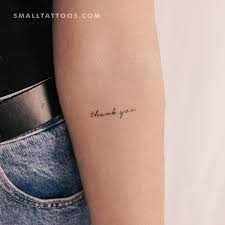 Thanky you tatuering, tattoo.