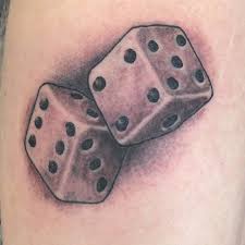 Tärningar tatuering, dice, dicess tattoo.