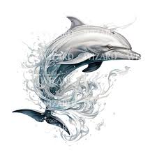Delfin tatuering, Dolphin tattoo.