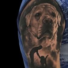Hund tatuering, Dog tattoo.