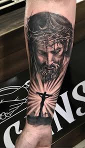 Jesus tatuering, Jesus tattoo.