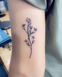 Blommor tatuering, Flowers tattoo.