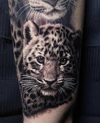 Leopard tattoo, leopard tatuering.