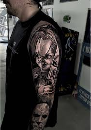 Chucky tatuering, Chucky tattoo.