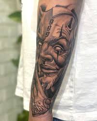 Djävuen tatuering, Devil tattoo.