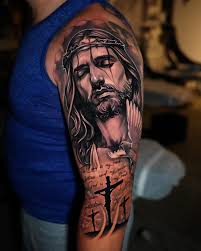 Jesus tatuering, Jesus tattoo.