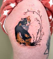 Katt tatuering, Cat tattoo.