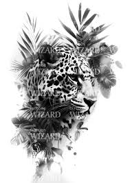 Leopard tattoo, leopard tatuering.