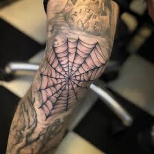 Spindel väv tatuering, Spider web tattoo.