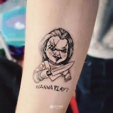 Chucky tatuering, Chucky tattoo.