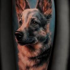 Hund tatuering, Dog tattoo.