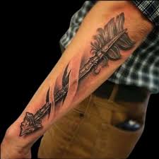 Pilbåge tatuering, Arrow tattoo.