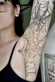 Spindel väv tatuering, Spider web tattoo.