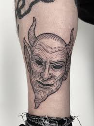 Djävuen tatuering, Devil tattoo.
