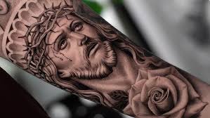Jesus tatuering, Jesus tattoo.