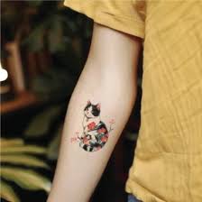 Katt tatuering, Cat tattoo.