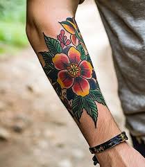 Blommor tatuering, Flowers tattoo.