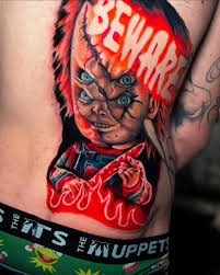 Chucky tatuering, Chucky tattoo.