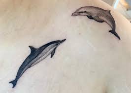 Delfin tatuering, Dolphin tattoo.
