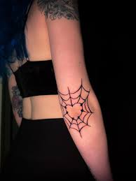 Spindel väv tatuering, Spider web tattoo.