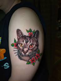 Katt tatuering, Cat tattoo.
