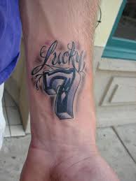 Lucky NR 7 tatuering, Lucky NR 7 Tattoo.