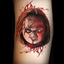 Chucky tatuering, Chucky tattoo.