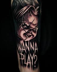 Chucky tatuering, Chucky tattoo.