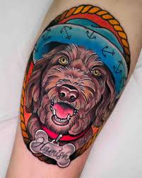 Hund tatuering, Dog tattoo.