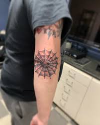 Spindel väv tatuering, Spider web tattoo.