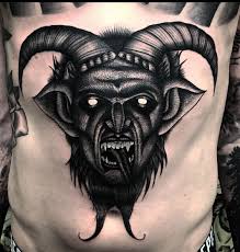 Demon tatuering, Demon tattoo.