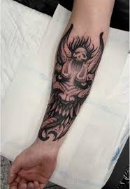 Djävuen tatuering, Devil tattoo.