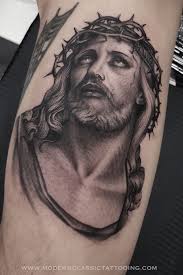 Jesus tatuering, Jesus tattoo.