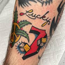Lucky NR 7 tatuering, Lucky NR 7 Tattoo.