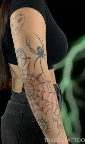Spindel väv tatuering, Spider web tattoo.
