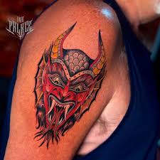 Djävuen tatuering, Devil tattoo.