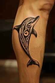 Delfin tatuering, Dolphin tattoo.