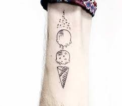 Glass tatuering, Ice cream tattoo.