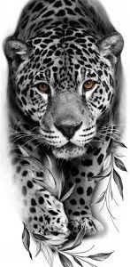 Leopard tattoo, leopard tatuering.