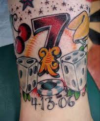 Lucky NR 7 tatuering, Lucky NR 7 Tattoo.