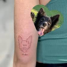 Hund tatuering, Dog tattoo.
