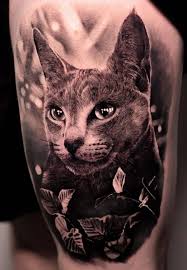 Katt tatuering, Cat tattoo.