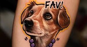 Hund tatuering, Dog tattoo.