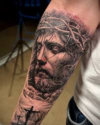 Jesus tatuering, Jesus tattoo.